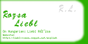 rozsa liebl business card